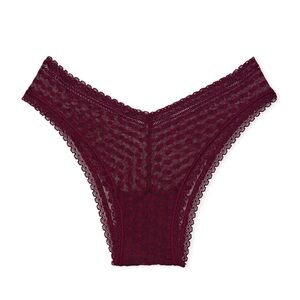 PINK Lace V-Front Brazilian Panty Women Size XS